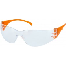 Crosswind Safety Glasses, Clear Anti-Fog, Orange Temple